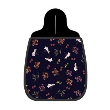 Imagem de Lixeira De Carro Organizador Lixinhocar Ramos Florais Azul Noturno