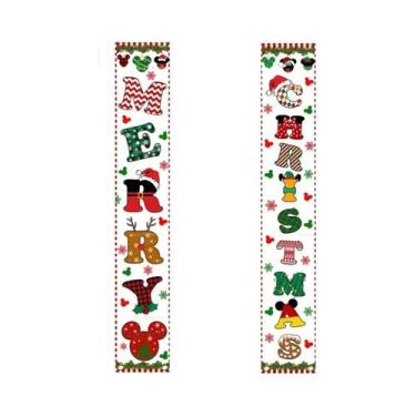 Imagem de Banners De Natal Do Mickey Mouse Para Porta, Decorações De Parede Exte