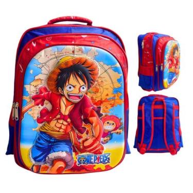 Imagem de Mochila Escolar Infantil Costas Resistente Personagens One Piece Lucyf