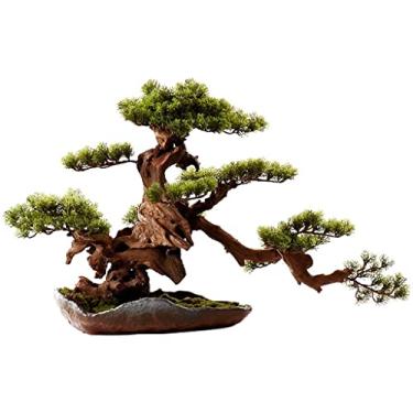 Imagem de Árvore artificial bonsai artificial planta verde bonsai casa jardim sala de estar decoração planta artificial bonsai enfeites de mesa árvore falsa