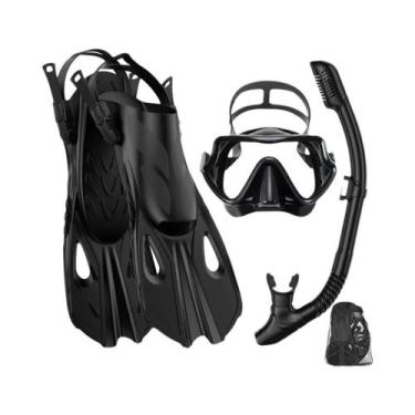 Imagem de Conjunto De Máscara De Mergulho Ajustável Para Adultos Com Snorkel De 