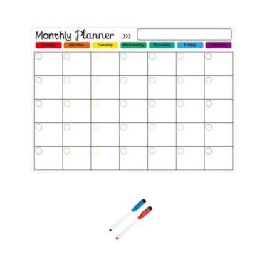 Imagem de Calendário Magnético Para Quadro Branco, Planejador Mensal E Semanal P
