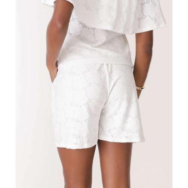 Imagem de Short Feminino Laise Clochard Cintura Alta Marisa-65018, Off white, M