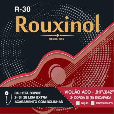 Imagem de Encordoamento Rouxinol Violao Aço Encapado C/niquel R30