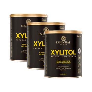 Imagem de Kit 3X: Xylitol Adoçante Natural Essential Nutrition 300g