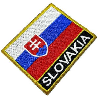 Imagem de Bandeira país Eslovaquia Patch Bordada passar ferro, costura - BR44