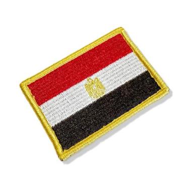 Imagem de BP0069-001 Bandeira Egito Patch Bordado 7,5x5cm - Autêntico BR44