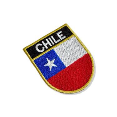 Imagem de BP0045E-011 Bandeira Chile Patch Bordado 5,7x6,8cm - Autêntico BR44