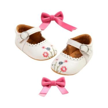 Imagem de Sapatos Mary Jane Para Bebês Meninas, Calçados Para Primeiros Passos, 