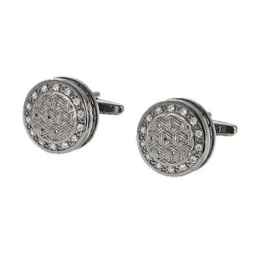 Imagem de Cufflinks Gunmetal Grey Vintage Style para homens - Yiweisai