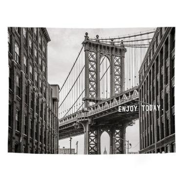 Imagem de Tapeçaria de parede Manhattan Bridge Microfabric 150x130cm - yiweisai