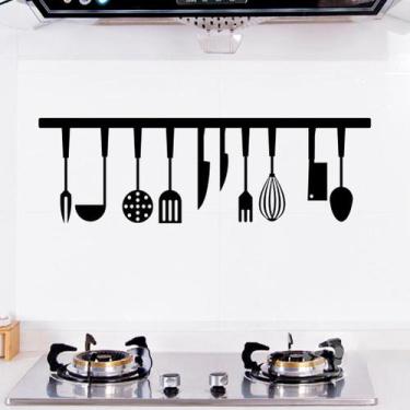 Imagem de Adesivos de parede Utensílios de cozinha Ferramentas de suspensão PVC 