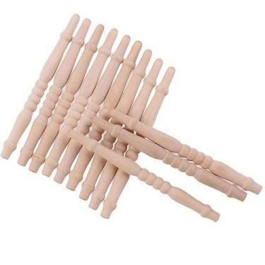 Imagem de Eixos DIY, balaústres, casa de bonecas de madeira em miniatu - Kittenb