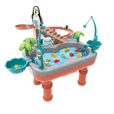 Imagem de Conjunto de piscina de brinquedo magnético de pesca Penguin - Gloome S
