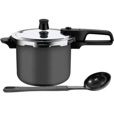 Imagem de Panela De Pressão 4,5 Litros Rochedo Grafite Segura Antiaderente Com C