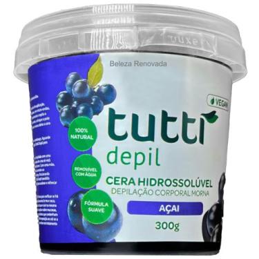 Imagem de Cera Depilatória Hidrossolúvel vegano 300g Tutti Depil