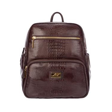 Imagem de Mochila grande de couro croco Zooey