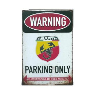 Imagem de Placa Decorativa Vintage Retro De Metal Fiat 127 Abarth Para Bar Ou Pu