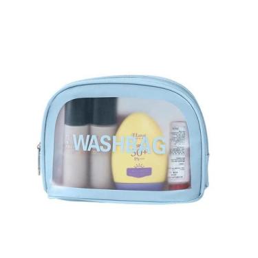 Imagem de Semicírculo Necessaire Bolsa Maquiagem Cosméticos Pequena Presente Imp