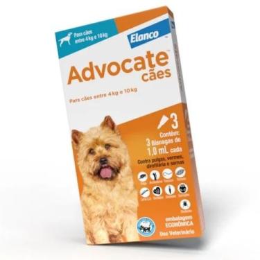 Imagem de Advocate Anti Pulgas Cães Entre 4 A 10 Kg 1,0 Ml Com 3 Un - ELANCO