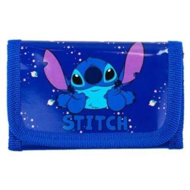 Imagem de Mini Carteira Infantil Azul Stitch Galáxia 8x12cm - Disney-Unissex