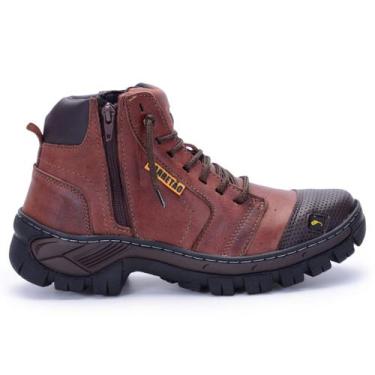 Imagem de Coturno Masculino Adventure Em Couro legitimo qualidade Barretão Botin