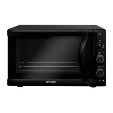 Imagem de Forno elétrico de bancada 50 litros vidro duplo preto fosco 127v - Mue