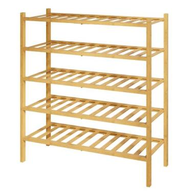 Imagem de Organizador apilable para zapatos Kitsure de bambú 68x28x80 cm