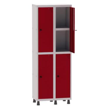 Imagem de Armário Guarda Volume Locker Roupeiro 2 Vãos 04 Portas Com Prateleira 