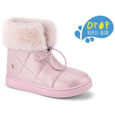 Imagem de Bota Infantil Bibi Urban Boots Impermeável com Pelo, Rosa, 23