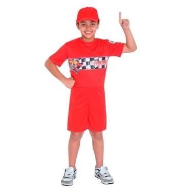Imagem de Fantasia de Piloto Vermelho Infantil Pop - Sulamericana, Preto, P 2 - 