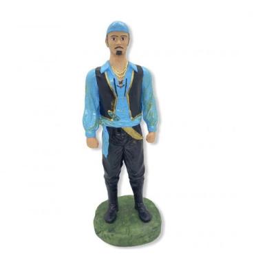 Imagem de Imagem Cigano Azul Claro Escultura em Resina Estatua 25 Cm - Lua Misti