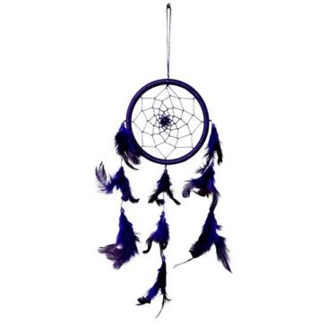 Imagem de Filtro dos Sonhos ROXO Decoração Casa Carro Penas 45 cm