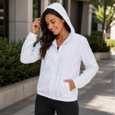 Imagem de Jaqueta Corta Vento Feminina Selene, G, Branco