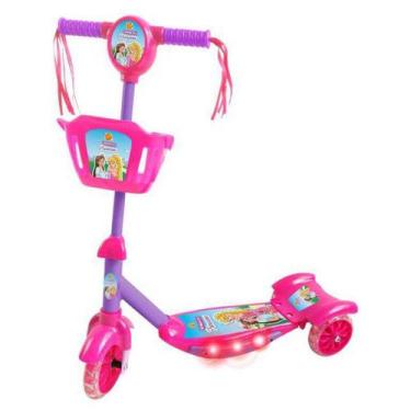 Imagem de Patinete Infantil Sonho De Princesa 3 Rodas Som E Luz - Dmtoys 5621 - 