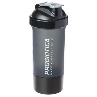 Imagem de Coqueteleira Copo Academia 2 Doses 500ml Cinza Preto Probiotica - Prob