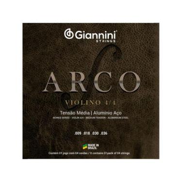 Imagem de Encordoamento Giannini P/violino Aluminio Média Geavva F108