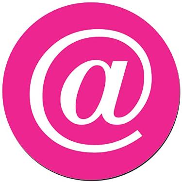 Imagem de Mouse Pad Redondo Arroba em PVC TopGet (Rosa)