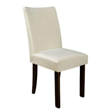 Imagem de Kit 12 Capa de Cadeira Jantar Spandex Creme Premium