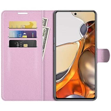 Imagem de Capa Capinha Carteira Para Xiaomi 11T e Mi 11 T Pro Case De Couro Premium Flip Wallet (Rosa)