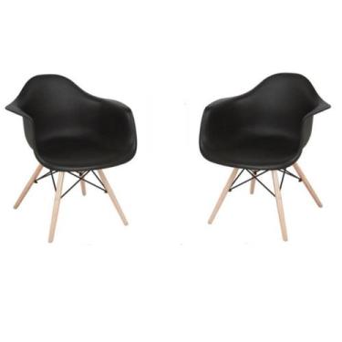 Imagem de 2 Cadeiras Eames Dsw Com Braço  Pp Branco - Emporium Mlx