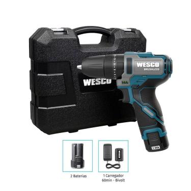 Imagem de Parafu/Furad Impacto Brushless Wesco Ws2558K2 12V Biv 2Bat