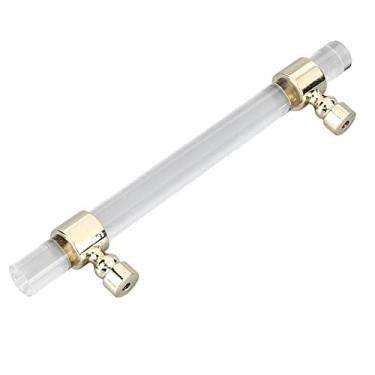 Imagem de Gaveta de acrílico puxa armário transparente de liga de zinco com ferragem de gaveta B01277S Passo 96-Ouro