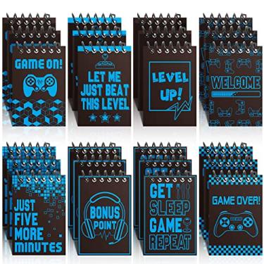 Imagem de 24 mini blocos de notas para jogos, cadernos de videogame, cadernos para jogos de videogame, artigos temáticos de festa de aniversário, suprimentos para sala de aula para professores