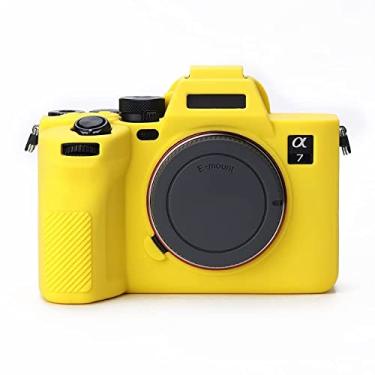 Imagem de HONGYAN capa da câmera Caso de proteção de silicone suave para a Sony A7 IV acessórios para câmera