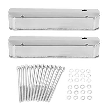 Imagem de 2 peçae tampae váula de carro altas com defletor de alumínio fabricado tampae váula de alumínio 6355 substituição de polimento para BB BBF 429 460