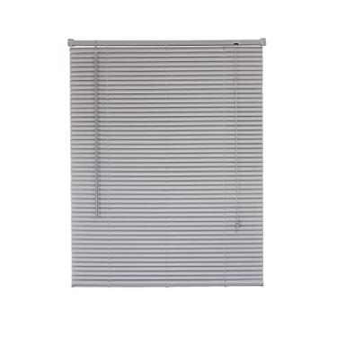 Imagem de Persiana Horizontal PVC Cinza 120 (L) x 160 (A) Cortina Completa C/Kit de instalação 1,20 x 1,60