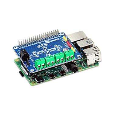 Imagem de SB Motorshield para Raspberry Pi 3,2,1 e zero. Esta placa de expansão pode controlar até 4 motores ou 2 motores de passo, 2 sensores IR e um único sensor ultrassônico.