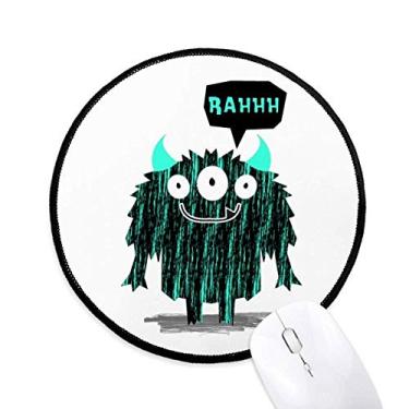 Imagem de DIYthinker Universo e Alien Monster Mouse Pad Desktop Office Tapete redondo para computador
