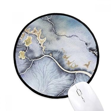 Imagem de DIYthinker Tinta abstrata sombreamento aquarela mouse pad desktop escritório tapete redondo para computador